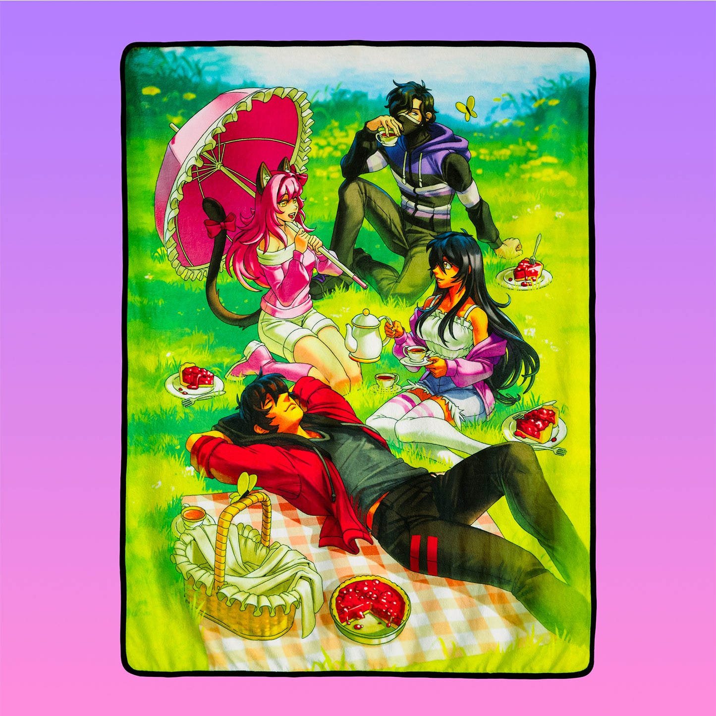 Aphmau & Friends Picnic Fleece Blanket
