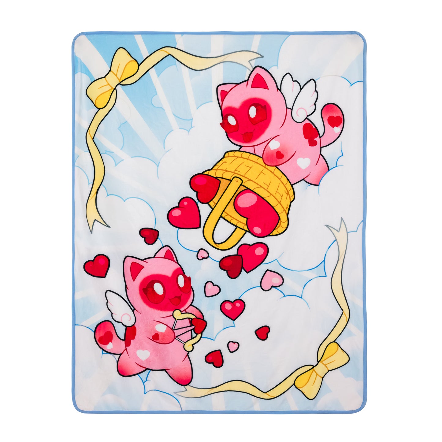 Cupid Cat Fleece Blanket
