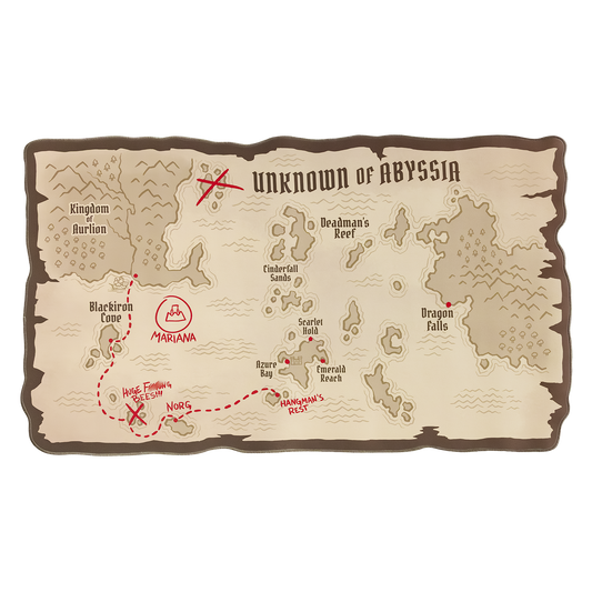 Mermaid Tales Map Desktop Mousepad Mat