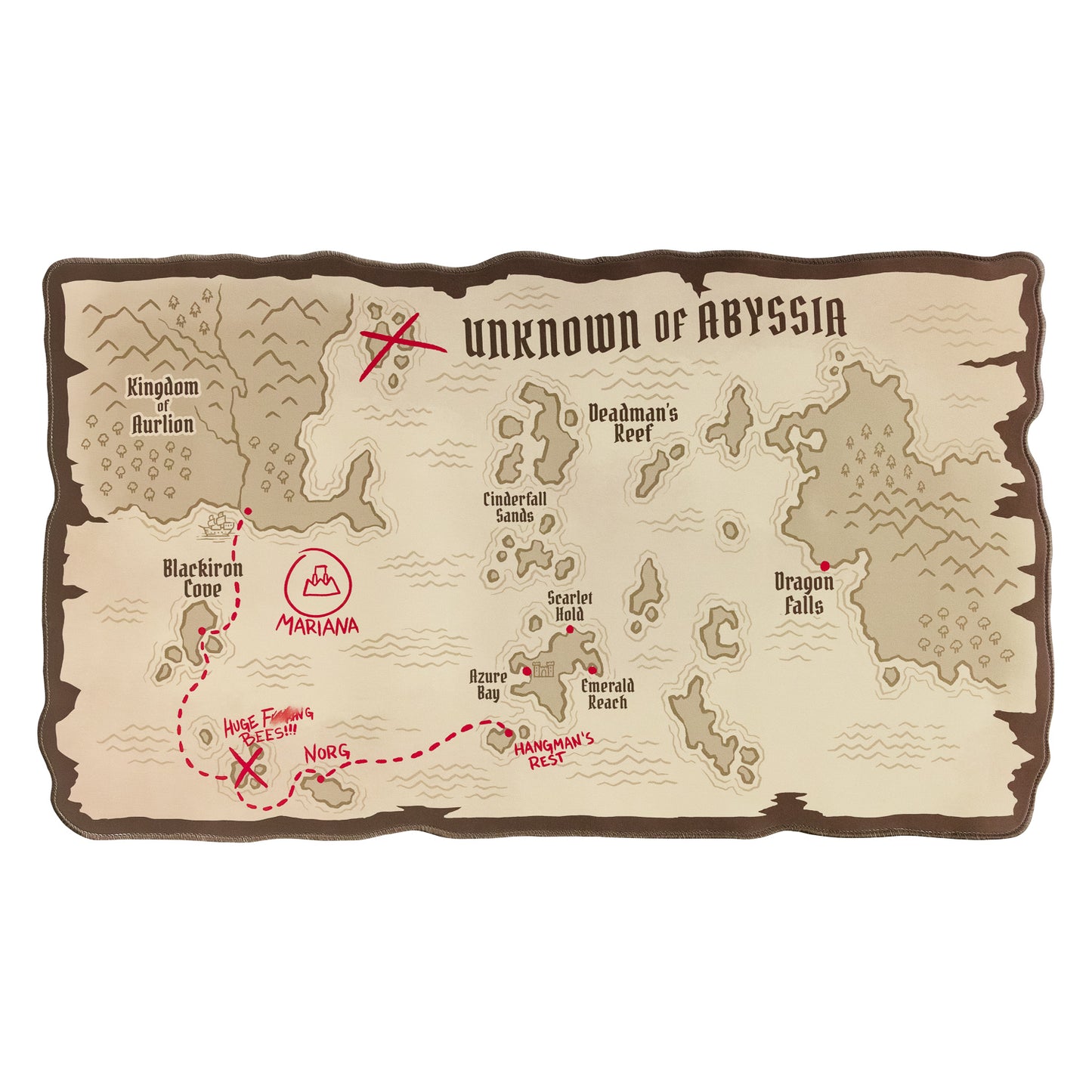 Mermaid Tales Map Desktop Mousepad Mat