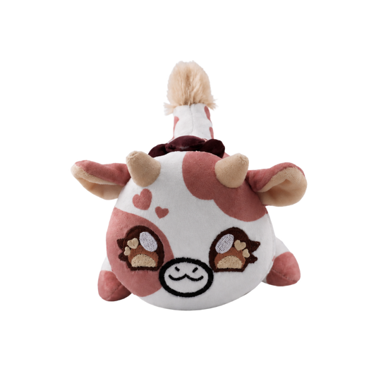 Mini Peluche de Vaca de Leche de Fresa