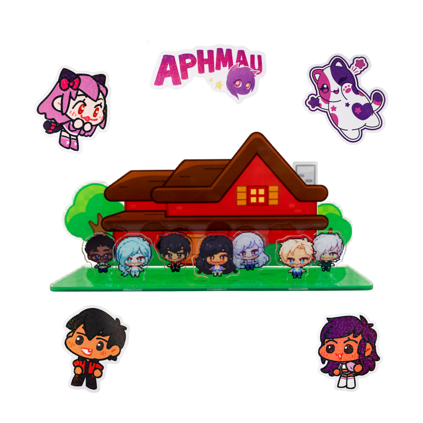 Aaron’s House Pixel Standee & Sticker Pack Bundle