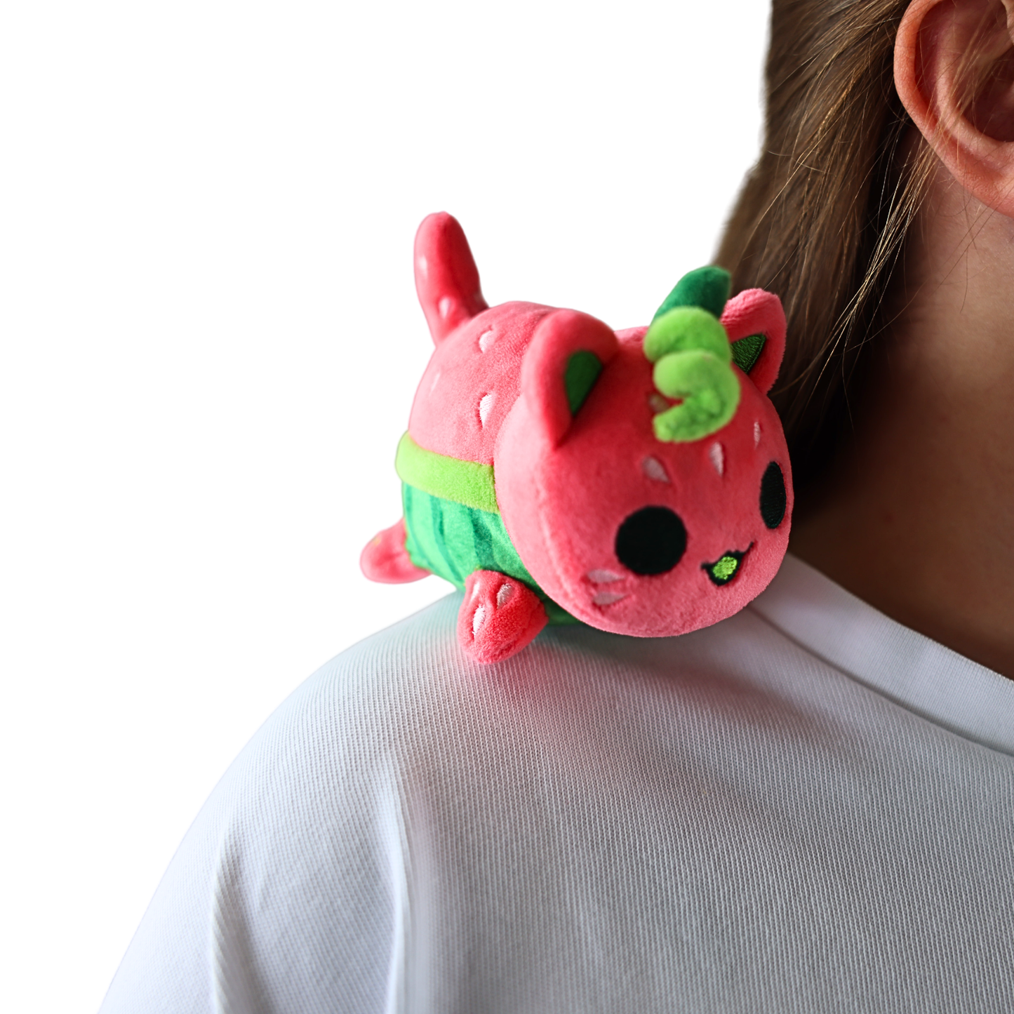 Watermelon Cat Mini MeeMeow Shoulder Pet Plush