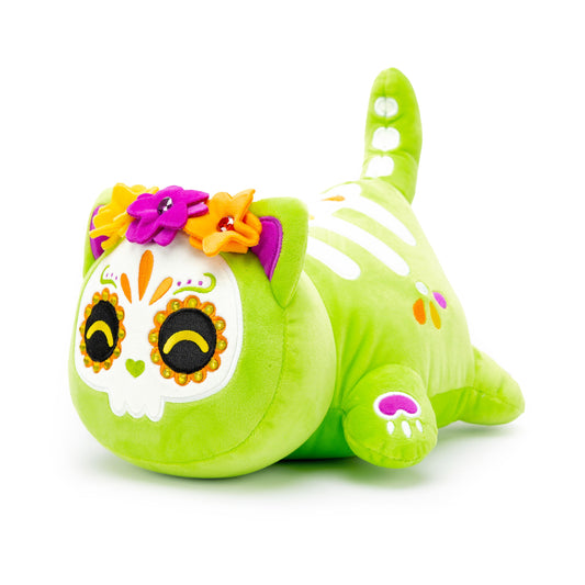 Green Sugar Skull Cat Plush