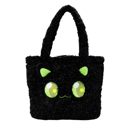 Black Cat Plush Tote Bag