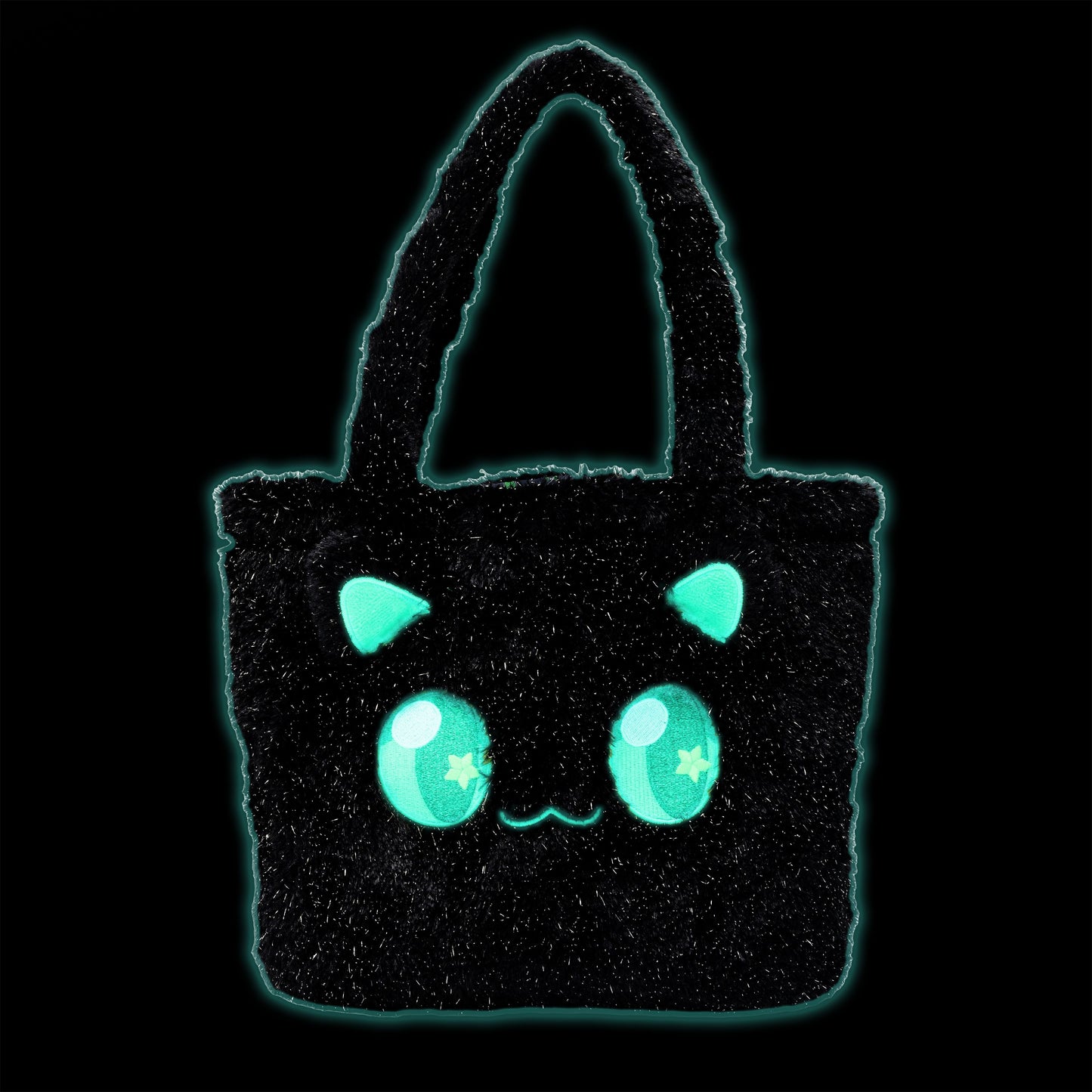 Black Cat Plush Tote Bag