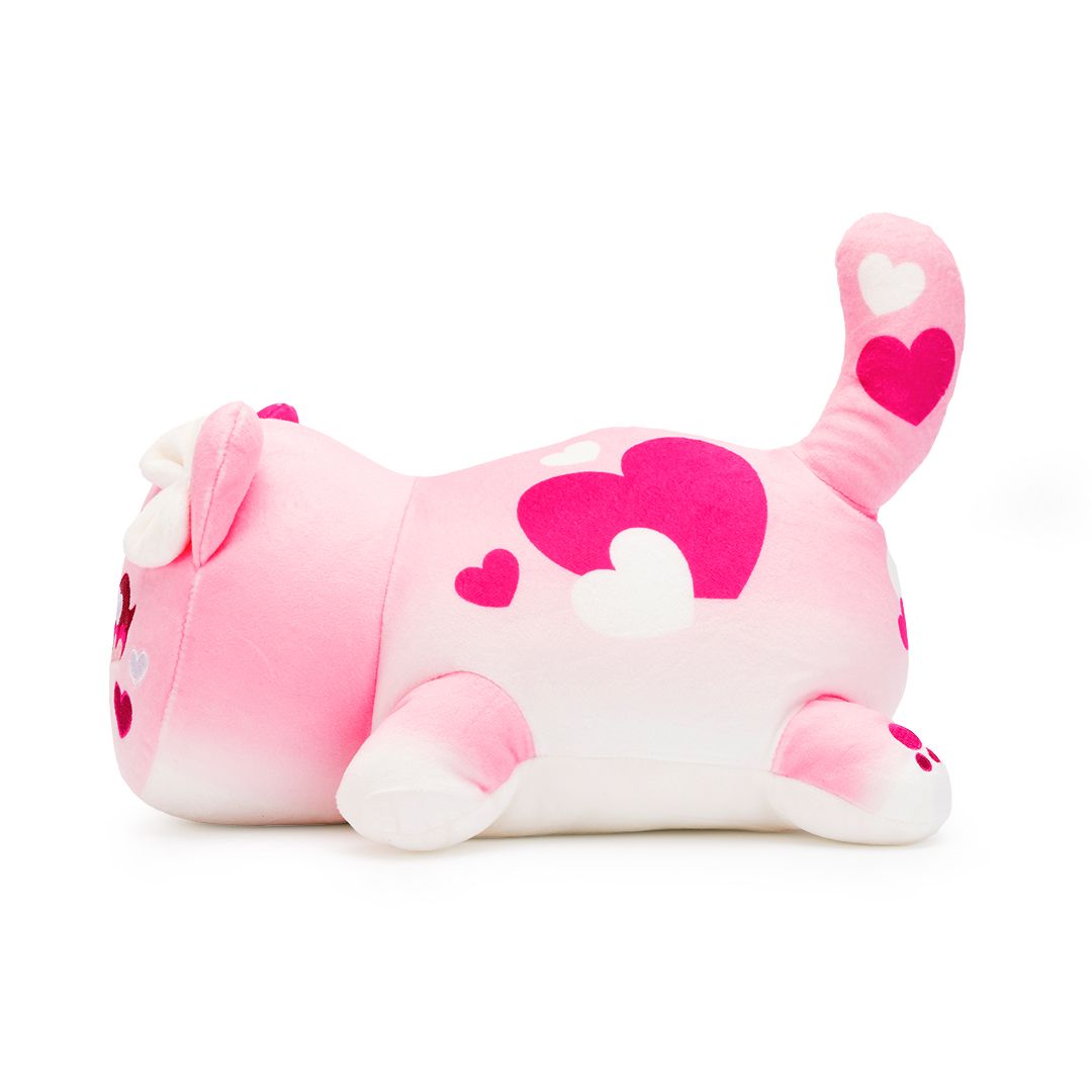 Pink Hearts Cat Plush