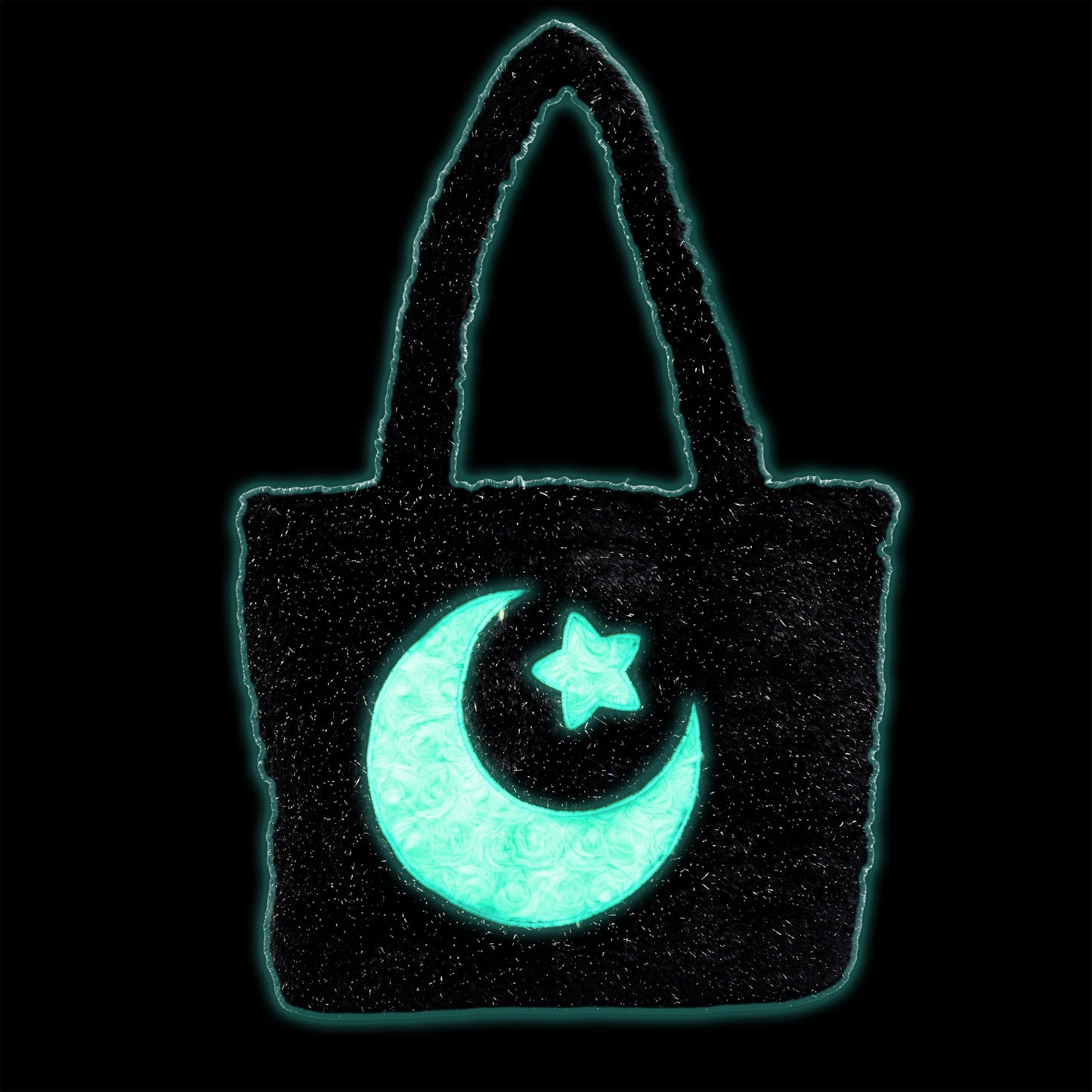 Black Cat Plush Tote Bag