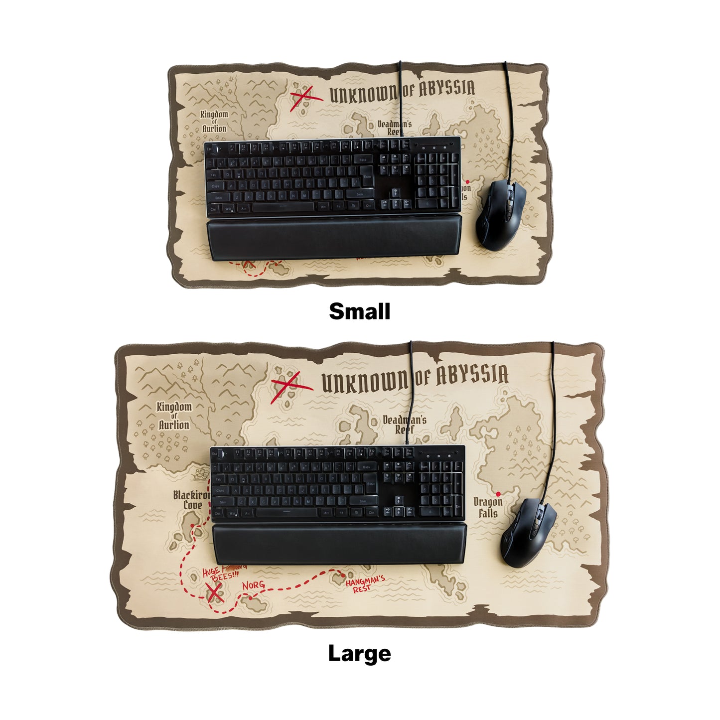 Mermaid Tales Map Desktop Mousepad Mat