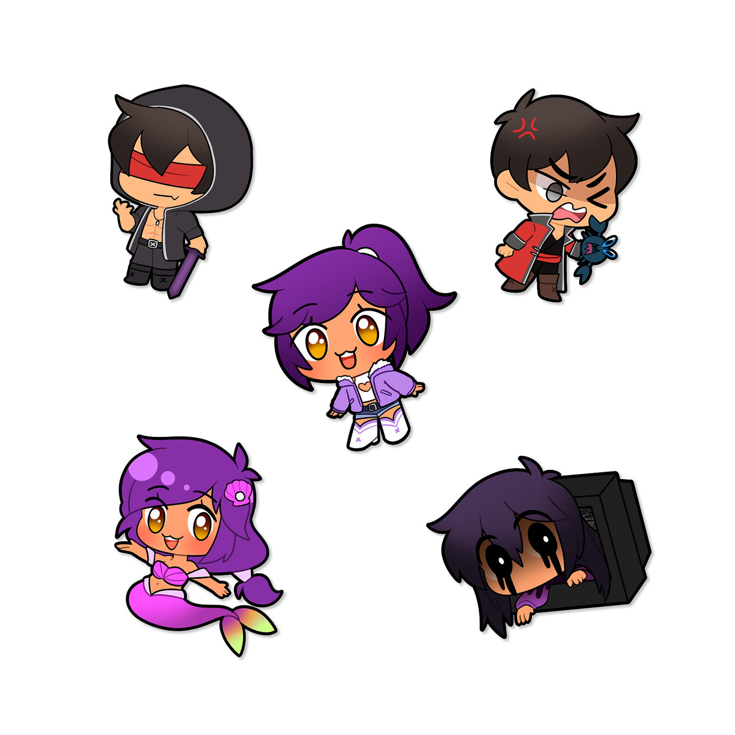 Aphmau & Friends Pixel Standee & Sticker Pack Bundle