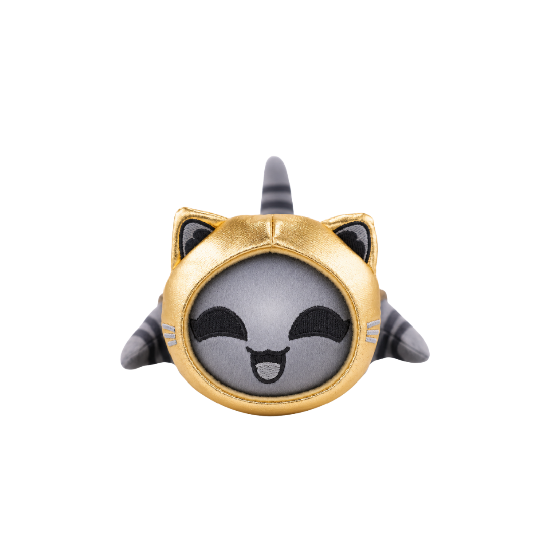 6” Black and Gold Robot Cat Plush