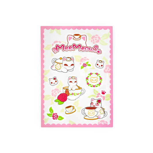Tea Cat Puffy Stickers